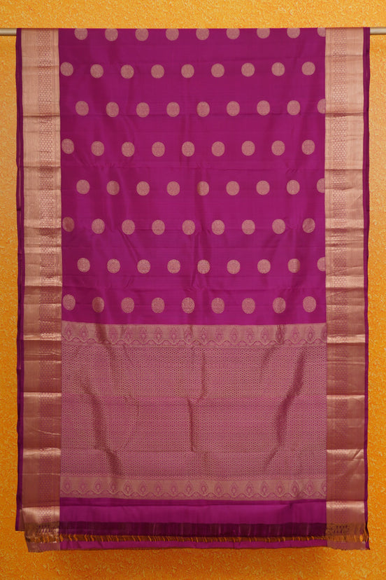 Dark Pink Monotone Lightweight Kanchipuram Silk Saree