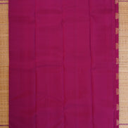 Dark Pink Monotone Lightweight Kanchipuram Silk Saree