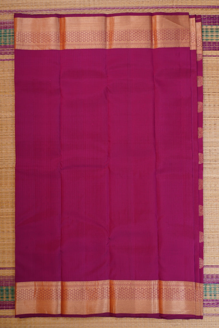 Dark Pink Monotone Lightweight Kanchipuram Silk Saree