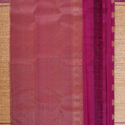 Dark Pink Monotone Lightweight Kanchipuram Silk Saree