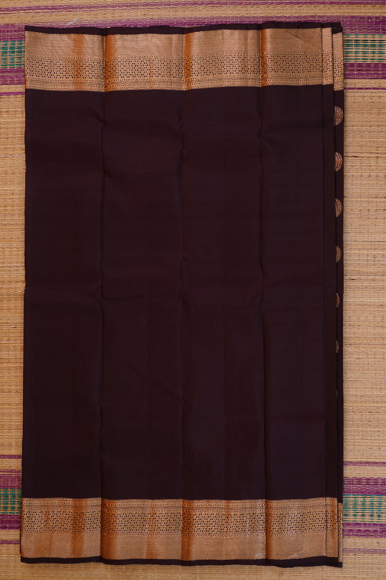 Coffee Brown Monotone Soft Silk Saree