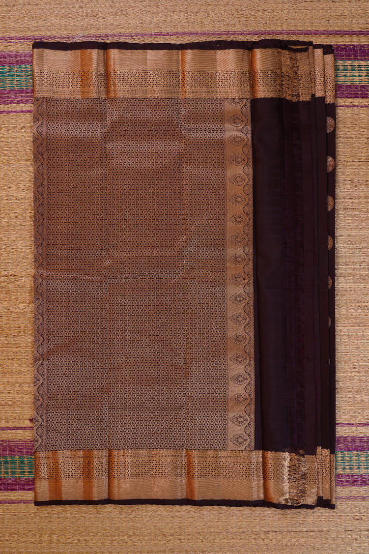 Coffee Brown Monotone Soft Silk Saree