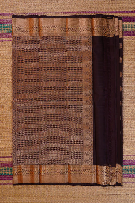 Coffee Brown Monotone Soft Silk Saree