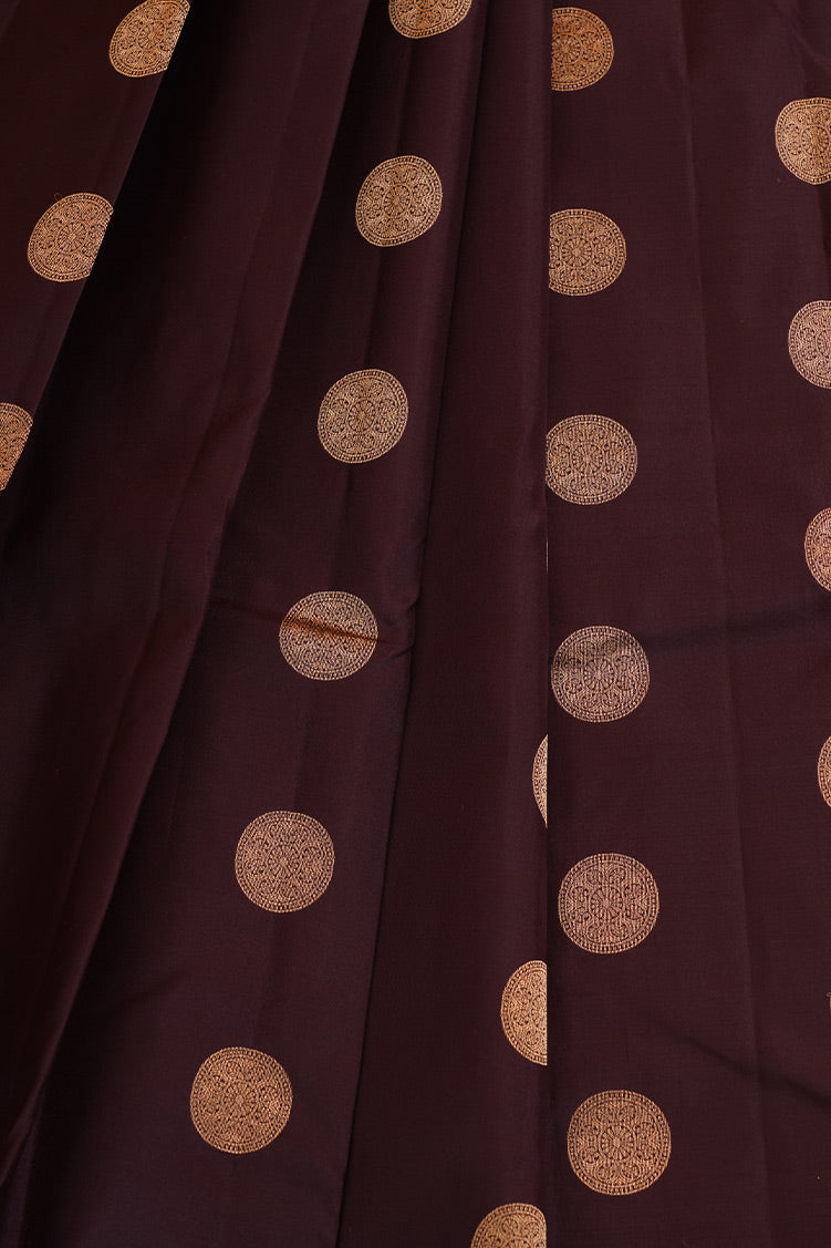 Coffee Brown Monotone Soft Silk Saree