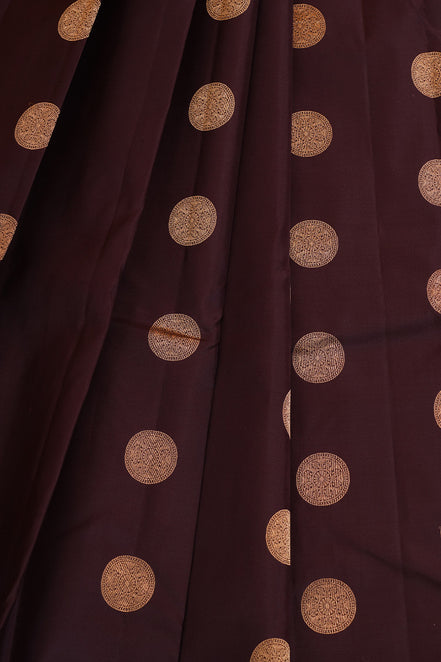 Coffee Brown Monotone Soft Silk Saree