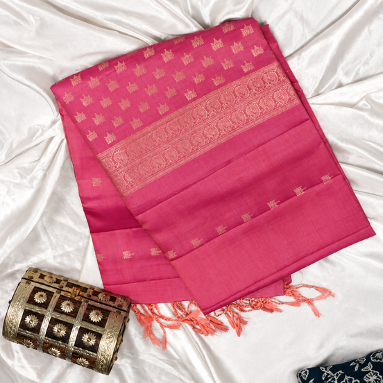 Light Pink with Lotus Butta