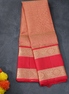 Copper Pink Light Weight Kanchipuram Silk Saree With Red Rettaipettu Borders
