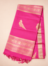 Rani Pink Semi Kanchipuram Silk Saree with Parrot Motifs