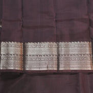 Coffe Brown Single Colour Saree With Lotus Butta