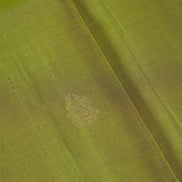 Leaf Green Silk Saree With Chocolate Brown Borders