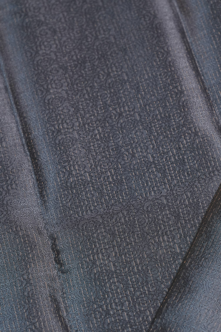 Ash Gray Soft Silk Saree With Mauve Colour Borders