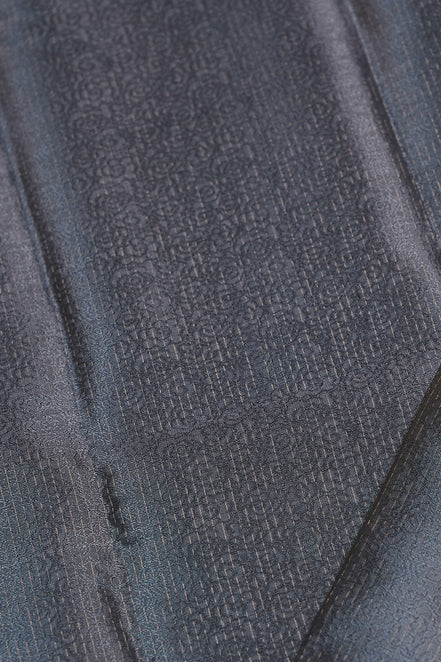 Ash Gray Soft Silk Saree With Mauve Colour Borders