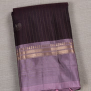 Coffee Brown softsilk saree with Mauve color borders