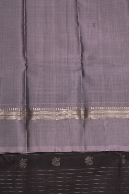 Coffee Brown softsilk saree with Mauve color borders