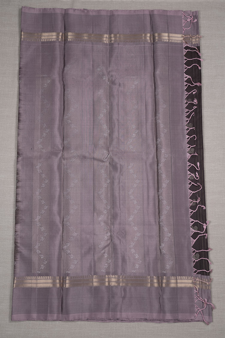 Coffee Brown softsilk saree with Mauve color borders
