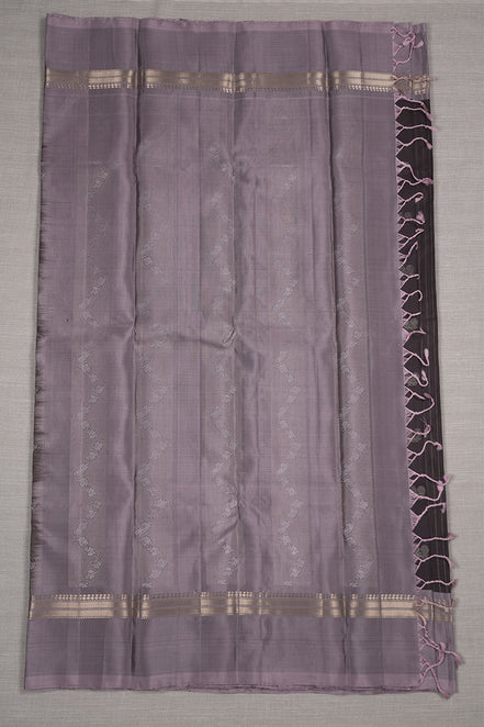 Coffee Brown softsilk saree with Mauve color borders