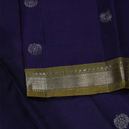 Deep Purple Silk Saree with Mustard Borders