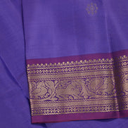 Purple Light Weight Kanchipuram Silk Saree With Magenta Pink Borders