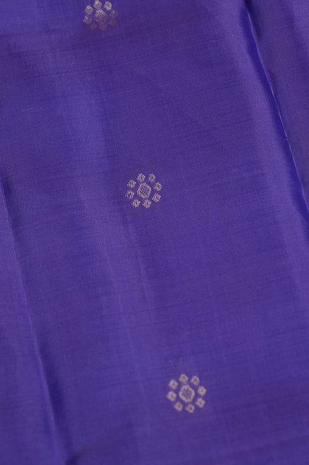 Purple Light Weight Kanchipuram Silk Saree With Magenta Pink Borders