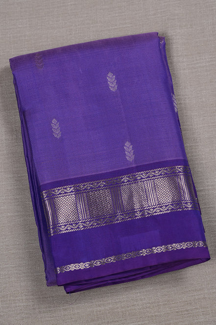 Light Purple Softsilk Saree With Dark Violet Borders