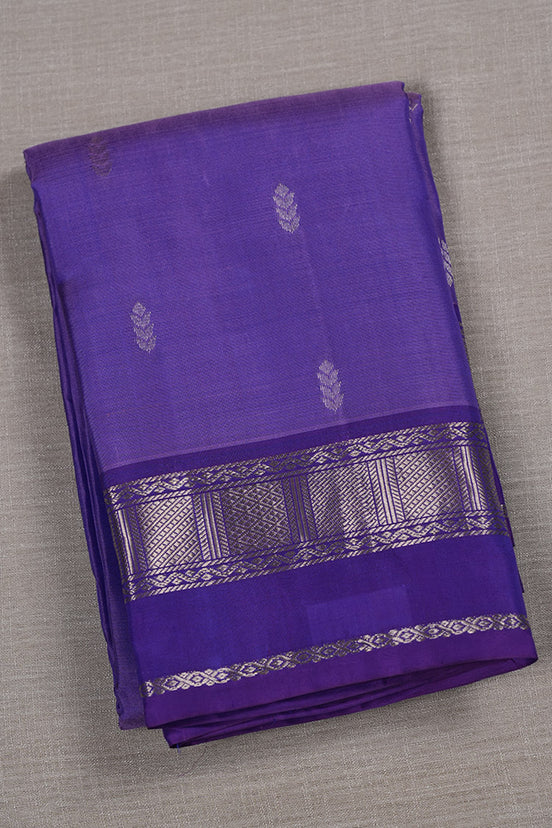 Light Purple Softsilk Saree With Dark Violet Borders