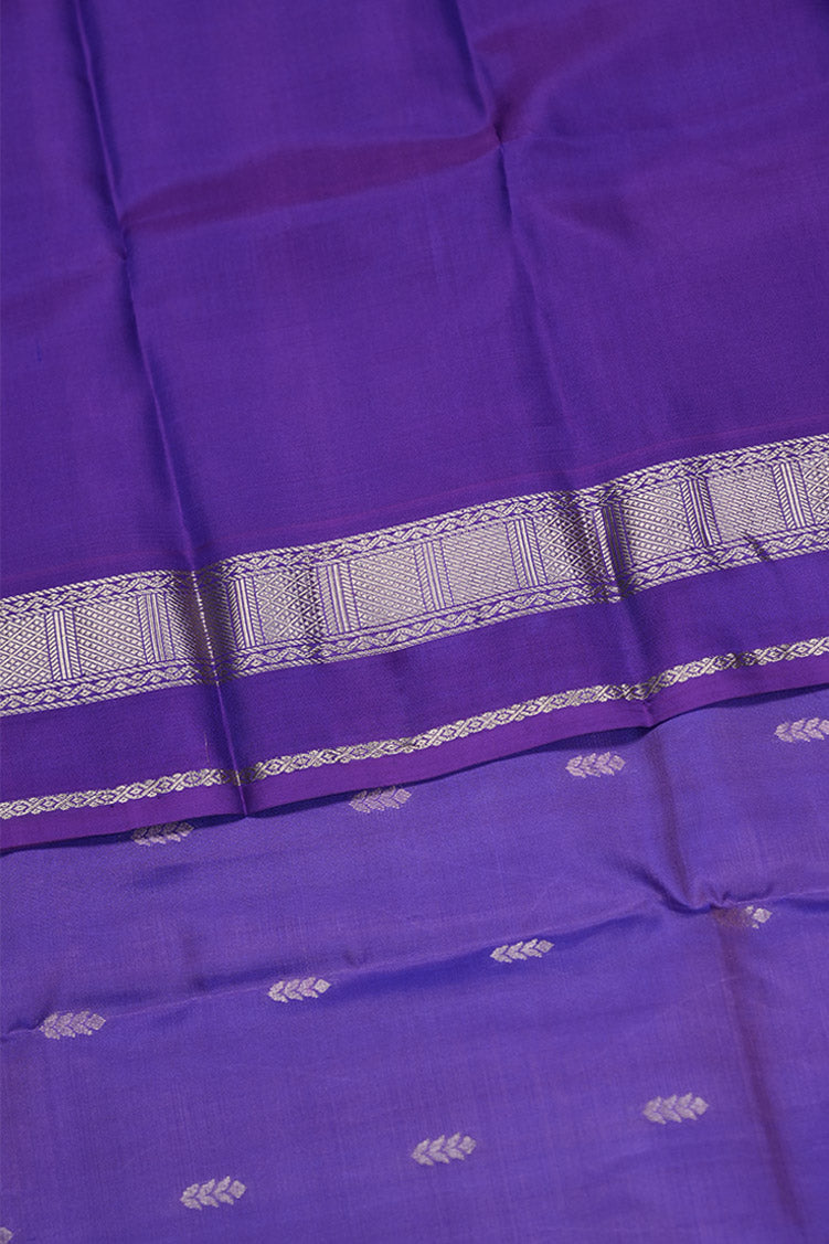Light Purple Softsilk Saree With Dark Violet Borders
