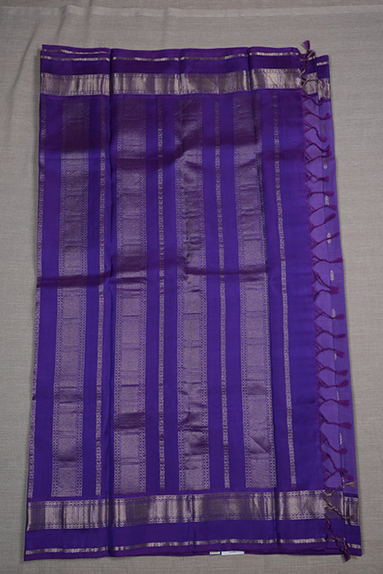 Light Purple Softsilk Saree With Dark Violet Borders