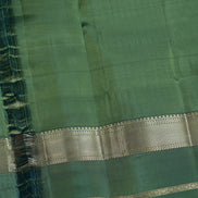 Lemon Yellow Softsilk Saree with Aqua Green Borders