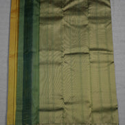Lemon Yellow Softsilk Saree with Aqua Green Borders