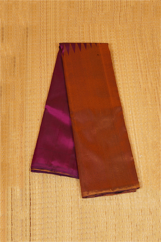 Magenta Pink Rising Border Kanchipuram Silk Saree