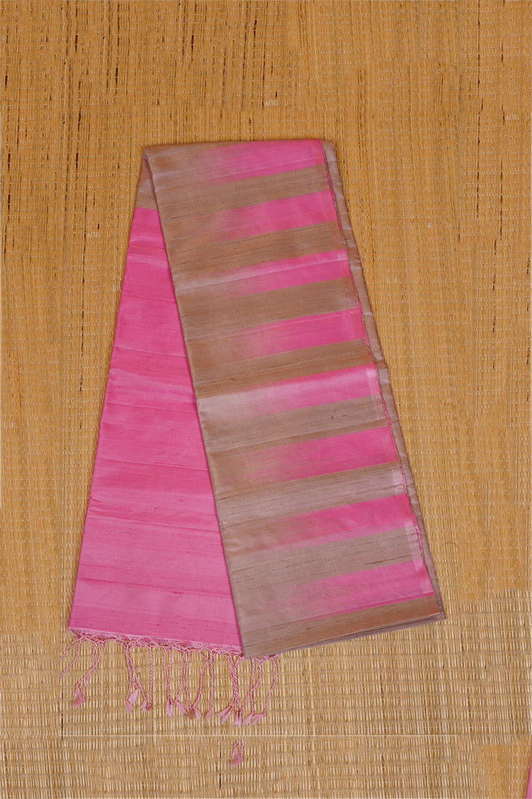 Beige Pure Soft Silk Saree