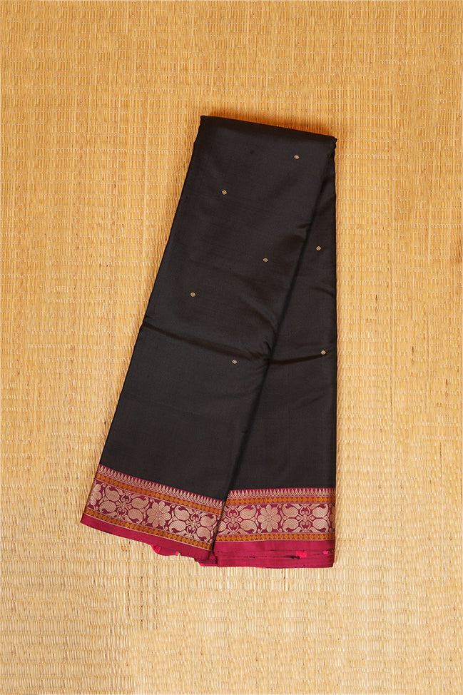 Black Vintage Kanchipuram Silk Saree