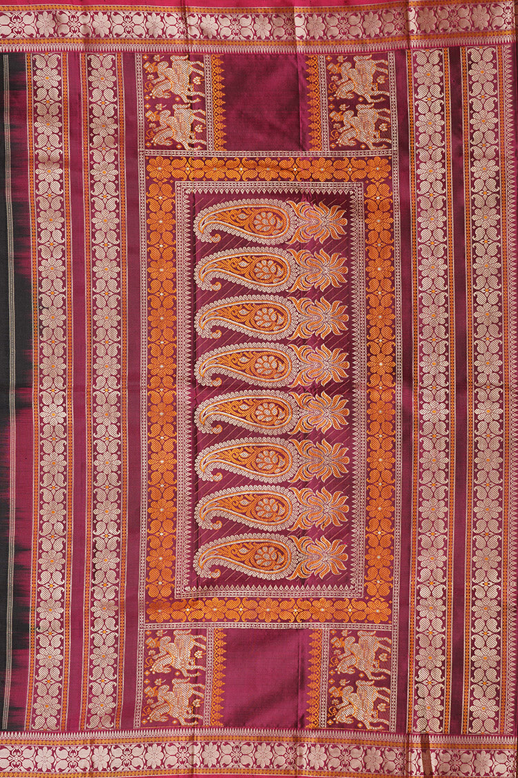 Black Vintage Kanchipuram Silk Saree