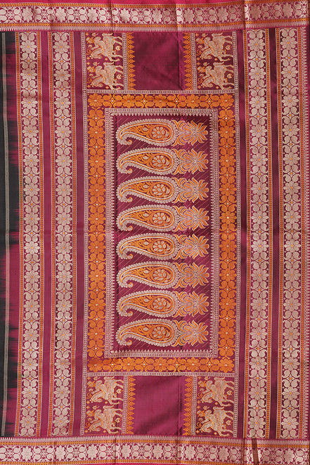 Black Vintage Kanchipuram Silk Saree