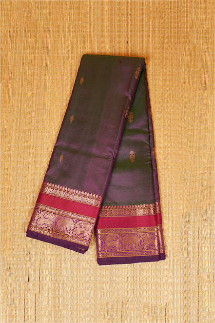 Bluish Pink Vintage Kanchipuram Silk Saree