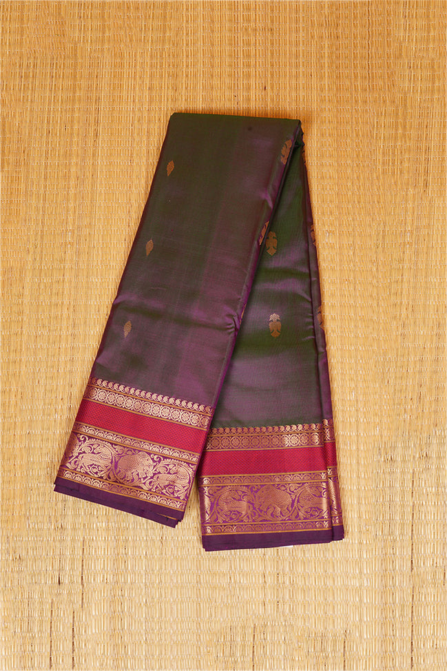 Bluish Pink Vintage Kanchipuram Silk Saree