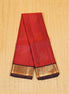 Brick Red Pure Soft Silk Saree with Coffee Brown Borders