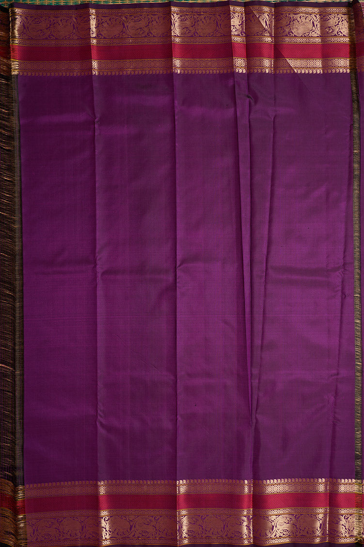 Bluish Pink Vintage Kanchipuram Silk Saree