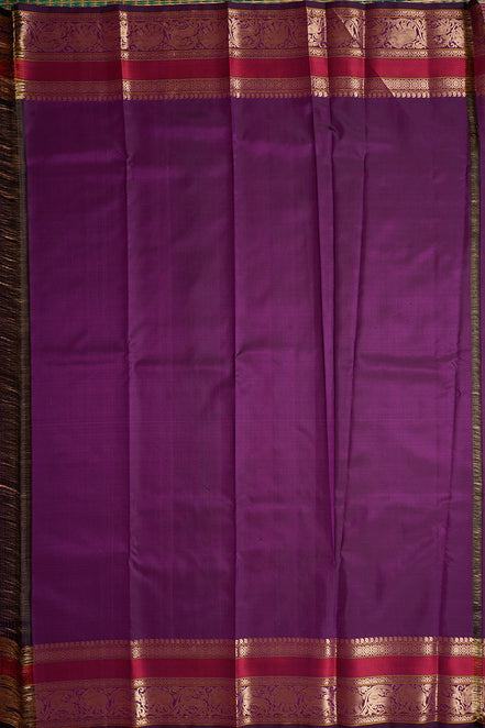 Bluish Pink Vintage Kanchipuram Silk Saree