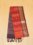 Burnt Orange Pure Soft Silk Saree with Coffee Brown Borders