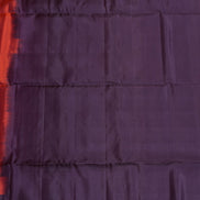 Burnt Orange Pure Soft Silk Saree with Coffee Brown Borders