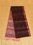 Coffee Brown  pure soft silk  Saree with  dusty pink selvedge