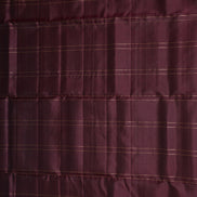 Coffee Brown Checkered Bordeless Pure Soft Silk Saree