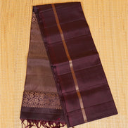 Coffee Brown Monotone Pure Soft Silk Saree