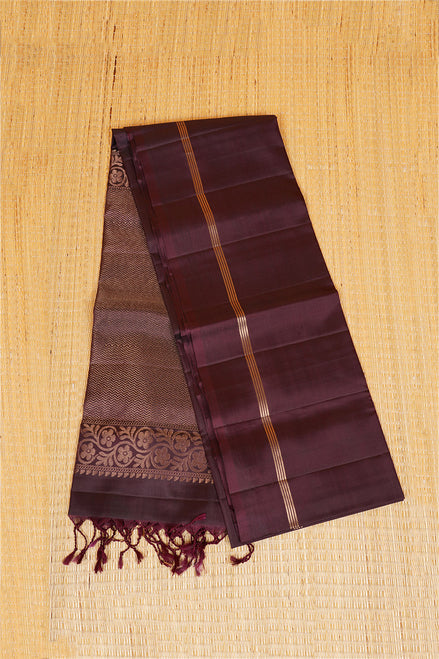 Coffee Brown Monotone Pure Soft Silk Saree