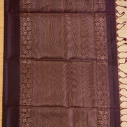 Coffee Brown Monotone Pure Soft Silk Saree