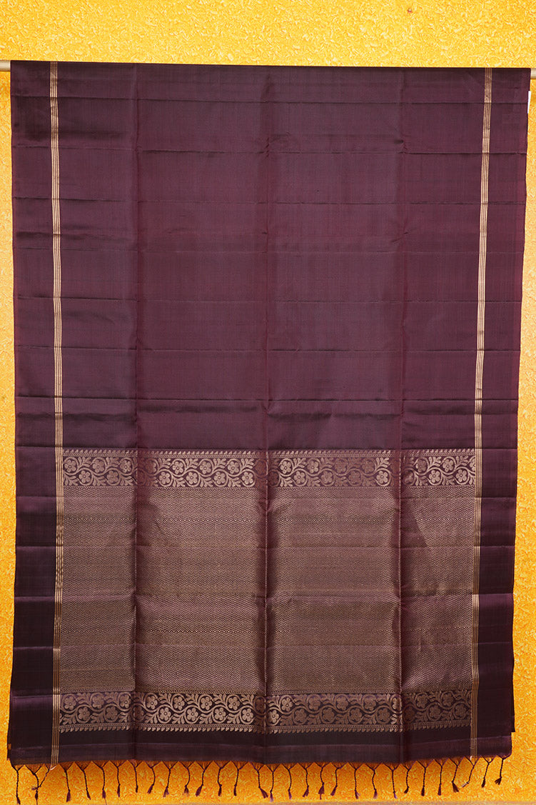 Coffee Brown Monotone Pure Soft Silk Saree