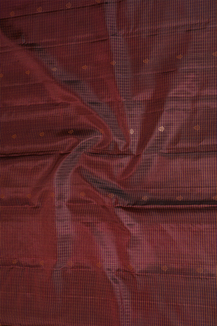 Coffee Brown Pure Soft Silk Saree with Mustard Yellow Borders