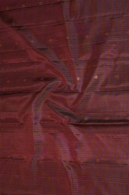 Coffee Brown Pure Soft Silk Saree with Mustard Yellow Borders
