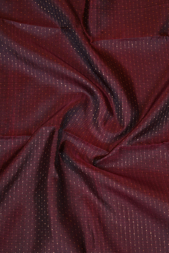 Coffee Brown Pure Soft Silk Saree with Dusty Pink Borders